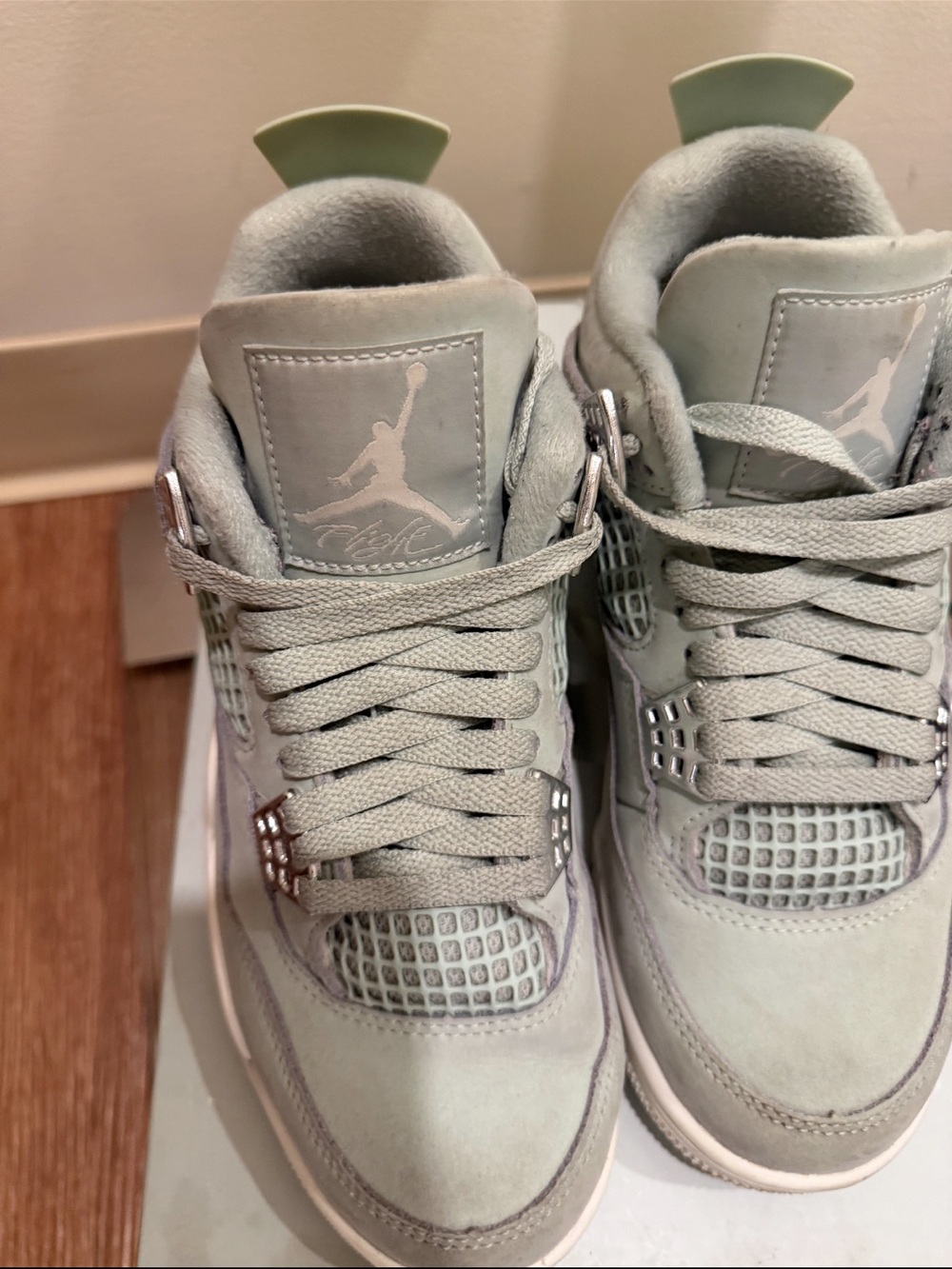 Jordan Suede Sneakers in Pale Mint Green